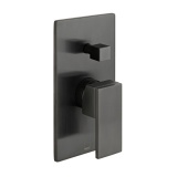 Cutout image of Vado Individual Notion Brushed Black Dual Outlet Manual Shower Valve